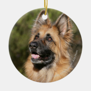Long Hazard German Shepherd 1 Keramisch Ornament