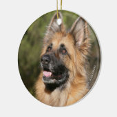 Long Hazard German Shepherd 1 Keramisch Ornament (Links)