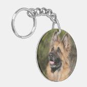 Long Hazard German Shepherd 1 Sleutelhanger (Voorkant Links)