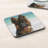 Long Hazard German Shepherd Beach Drankjes Onderzetter (Linkerzijde)