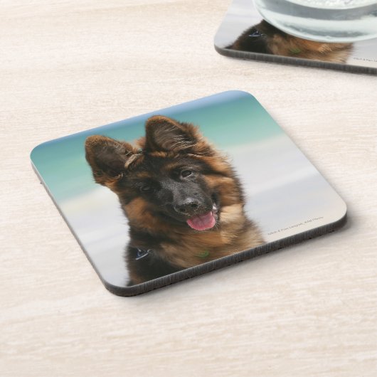 Long Hazard German Shepherd Beach Drankjes Onderzetter (Linkerzijde)