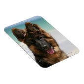 Long Hazard German Shepherd Beach Magneet (Rechterzijde)