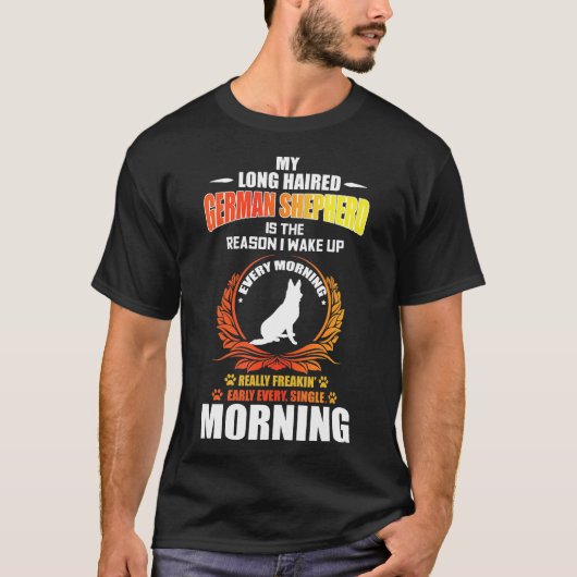 Long Hazard German Shepherd Gsd T-shirt (Voorkant)