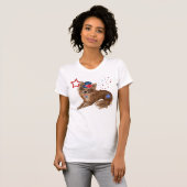 Long Hazard Patriotic Chihuahua T-shirt (Voorkant volledig)