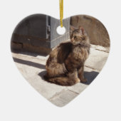 Long Hazard Persian Cat Petra Keramisch Ornament (Voorkant)