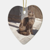 Long Hazard Persian Cat Petra Keramisch Ornament (Links)