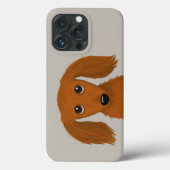 Long Hazard Red Dachshund | Cute Doxie Cartoon Dog Case-Mate iPhone Case (Achterkant)