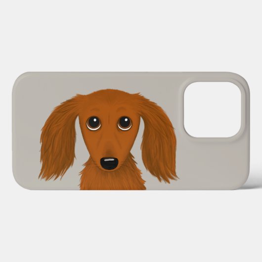 Long Hazard Red Dachshund | Cute Doxie Cartoon Dog Case-Mate iPhone Case (Achterkant (horizontaal))