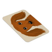 Long Hazard Red Dachshund | Cute Doxie Cartoon Dog Magneet (Rechterzijde)