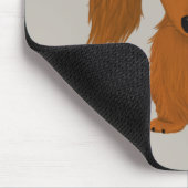 Long Hazard Red Dachshund | Cute Wiener Dog Muismat (Hoek)