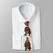 Long Hazard Red Dachshund Stropdas (Gebonden)