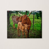 Long Horn Cattle Texas Legpuzzel (Horizontaal)
