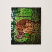 Long Horn Cattle Texas Legpuzzel (Verticaal)