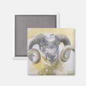 Long Horn Sheep 2 Magneet (Voorkant / Achterkant)