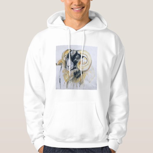 Long Horn Sheep Hoodie (Voorkant)