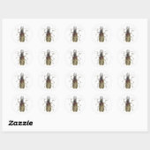Long-Horned Beetle, Prionus Cervicornis Ronde Sticker (Vel)