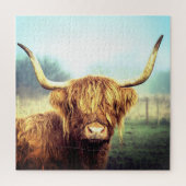 Long Horned Koe Puzzle Legpuzzel (Verticaal)