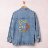 Long Island 1640 - Retro Starburst (Cream & Rust) Denim Jacket (Hangar)