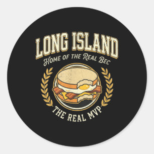 Long Island Bacon Eierkaas Sandwich Fan Ronde Sticker