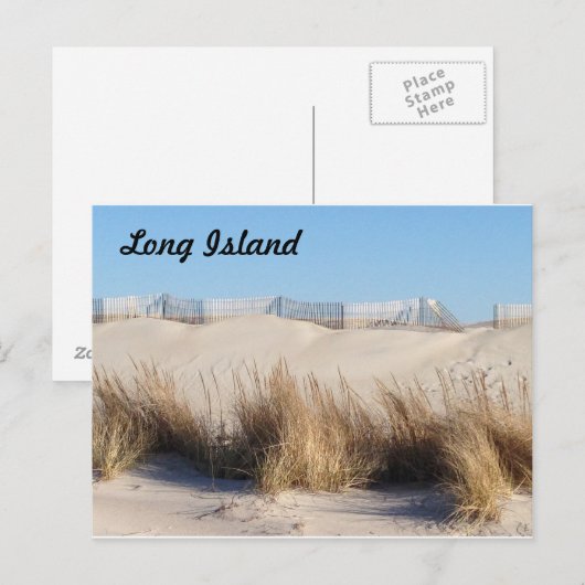 Long Island Beach Briefkaart (Voorkant / Achterkant)