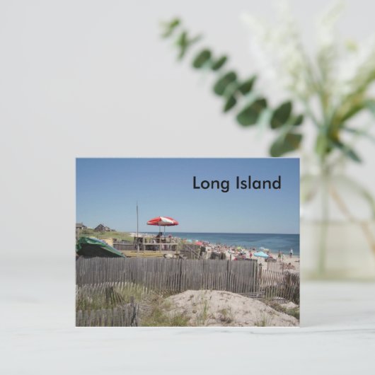 Long Island Beach Briefkaart (Staand voorkant)