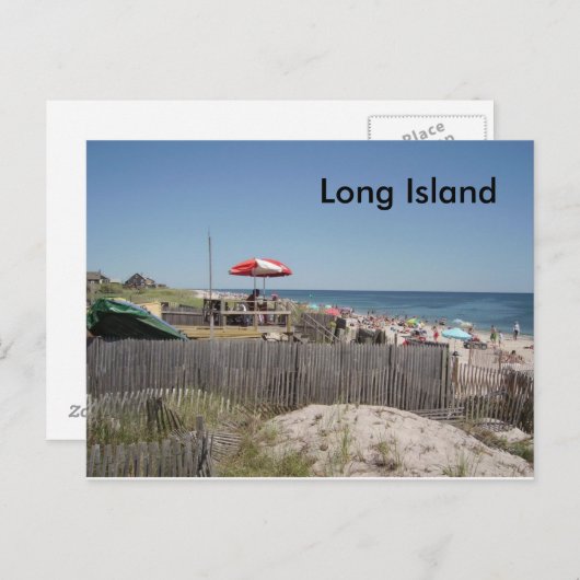 Long Island Beach Briefkaart (Voorkant / Achterkant)