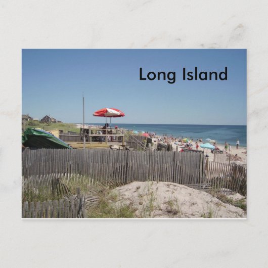 Long Island Beach Briefkaart (Voorkant)