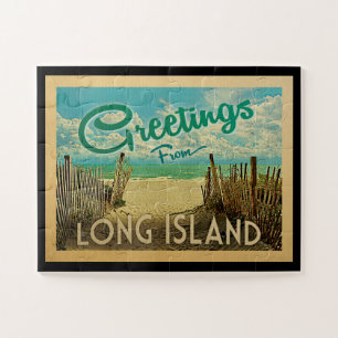Long Island Beach Vintage Travel Legpuzzel