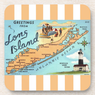 Long Island Begroetings Onderzetterset Bier Onderzetter