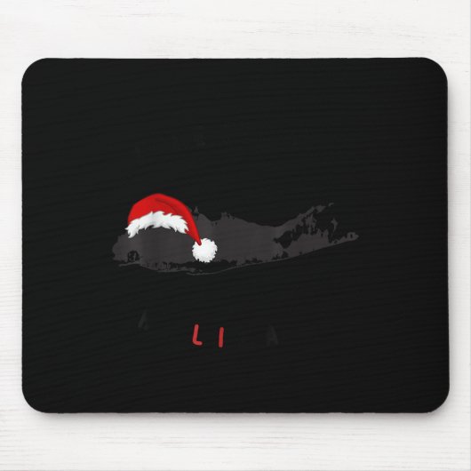 Long Island Christmas - Long Island Map With Santa Muismat (Voorkant)