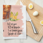 Long Island Cocktail Recept Theedoek (Quarter Fold)