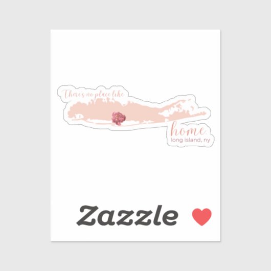 Long Island Custom Cut Sticker (Vel)