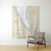 Long Island geluid Western deel nautische kaart Wandkleed (In situ)