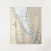 Long Island geluid Western deel nautische kaart Wandkleed (Voorkant)