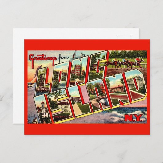 Long Island Greetings Postcard Briefkaart (Voorkant / Achterkant)