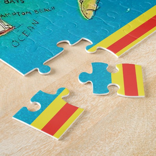 Long Island Groeten Briefkaart Puzzel Legpuzzel (Zijkant)