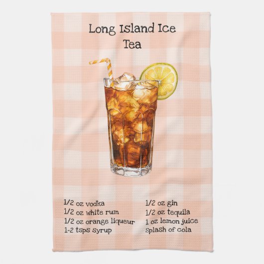Long Island Ice Tea Bar Towel Theedoek (Verticaal)