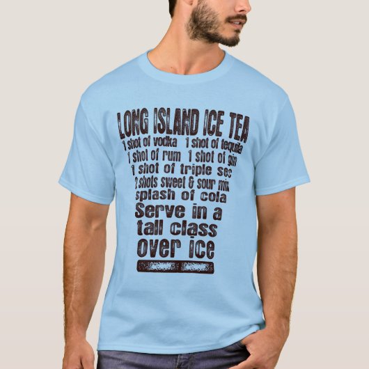 Long Island Ice Tea shirt - kies stijl en kleur (Voorkant)