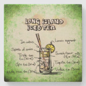 Long Island Iced Drink Recipe Stenen Onderzetter (Voorkant)
