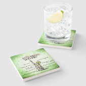 Long Island Iced Drink Recipe Stenen Onderzetter (Zijkant)