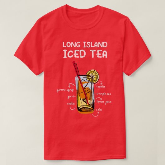 Long Island Iced Tea Cocktail Gift T-shirt (Design voorkant)