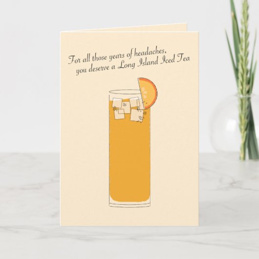 Long Island Iced Tea / Funny Vaderdag Card Kaart (Voorkant)