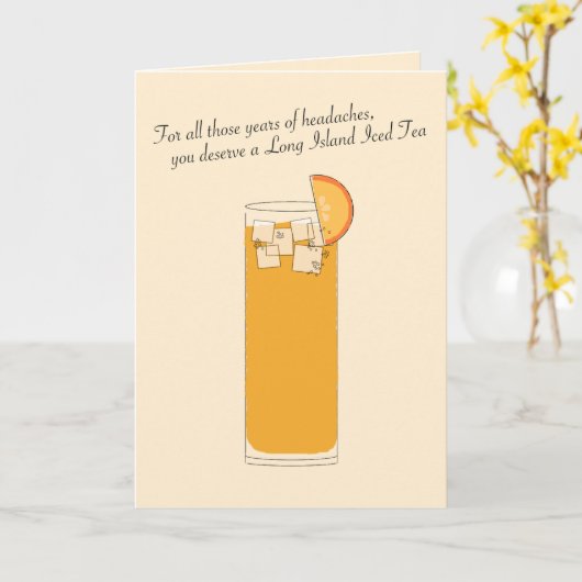 Long Island Iced Tea / Funny Vaderdag Card Kaart (Gele Bloem)