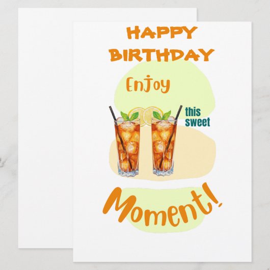 Long Island Iced Tea Geniet van zoet moment Aankondiging (Voorkant / Achterkant)