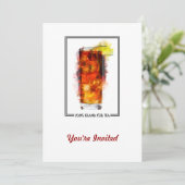 Long Island Iced Tea Marker Sketch Kaart (Staand voorkant)