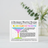 Long Island Iced Tea Martini Recept Briefkaart (Staand voorkant)