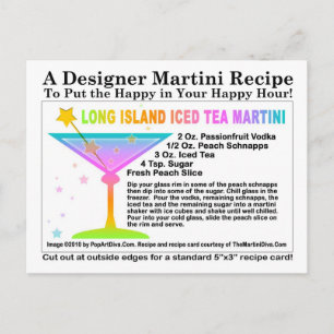 Long Island Iced Tea Martini Recept Briefkaart