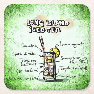 LONG ISLAND ICED TEA recept grappig Kartonnen Onderzetters