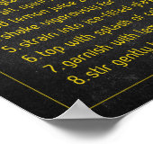 Long Island Iced Tea Recept Krijtbord Cocktail Art Poster (Hoek)