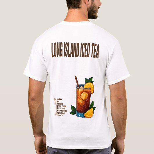 Long Island Iced Tea T-Shirt – Bold Retro Cocktail (Achterkant)